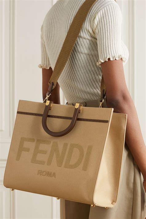 Fendi sunshine medium leather tote